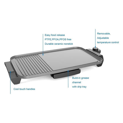 Electric Ceramic Griddle Nonstick 1500W - Loft&Timber
