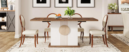 Tribesigns 55" Rectangular Dining Table for 4 to 6 - Loft&Timber
