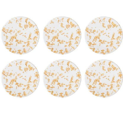 6pcs Coaster Acrylic Gold Leaf Tea Coaster - Loft&Timber