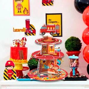 Firefighter Party Decoration Cupcake Stand - Loft&Timber