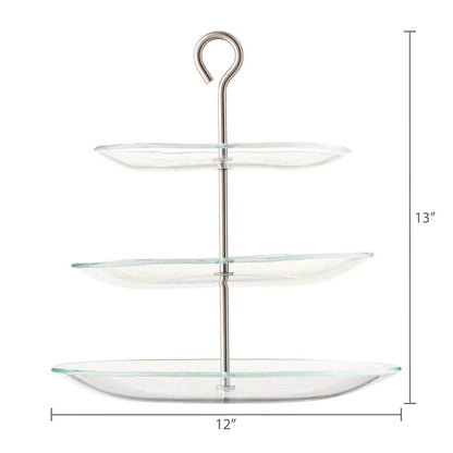 3-Tier Glass Dessert Stand - Loft&Timber