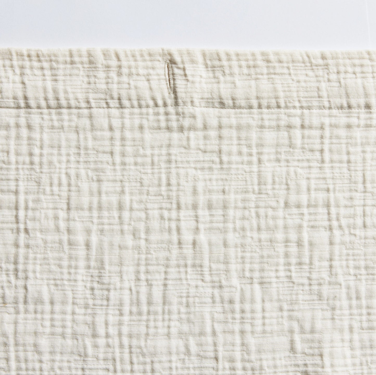 Gardens Tan Color Block Boucle Cotton/Poly Shower Curtain, 72" x 72"