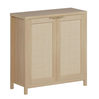 34" Rattan Sideboard Buffet Cabinet - Loft&Timber
