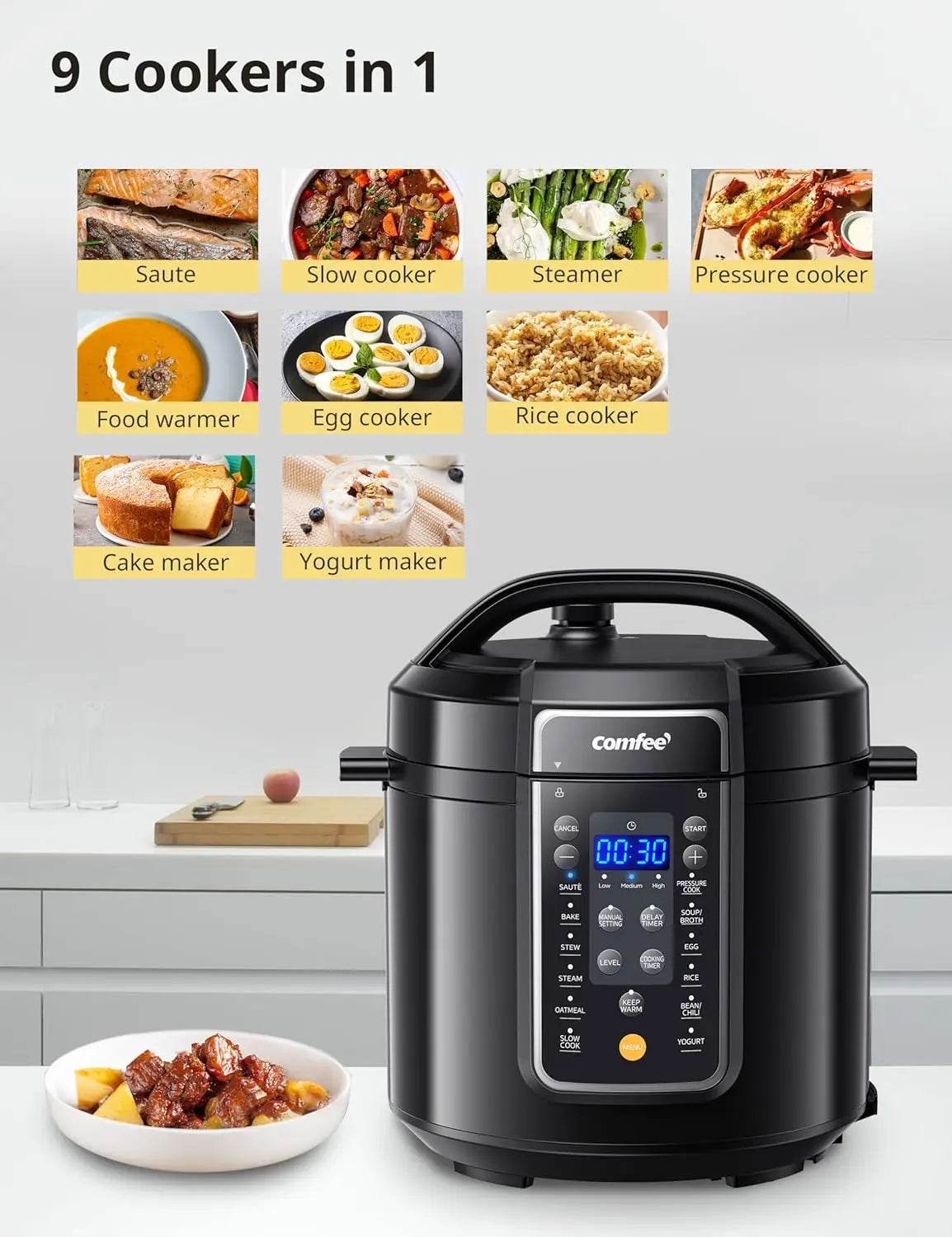 9-in-1 Electric Pressure Cooker - Loft&Timber