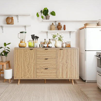 47" Storage Cabinet with 3 Drawers and 2 Doors - Loft&Timber
