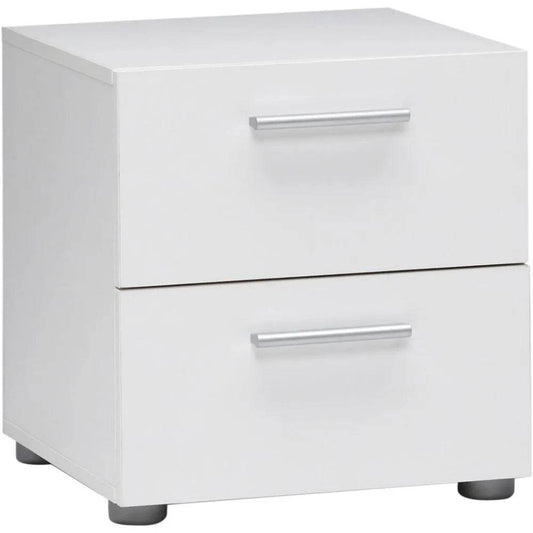White Small Two-Drawer Nightstand by Tvilum - Loft&Timber