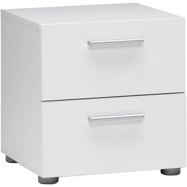 White Small Two-Drawer Nightstand by Tvilum