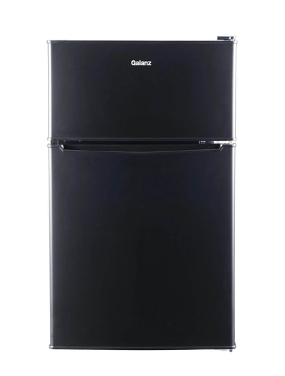 Galanz 3.1 Cu ft Two Door Mini Fridge with Freezer, Stainless, Estar - Loft&Timber
