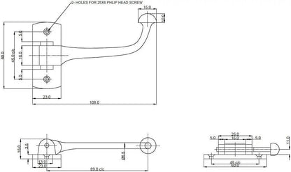 Utility Swivel Hook, Matte Black Finish - Loft&Timber