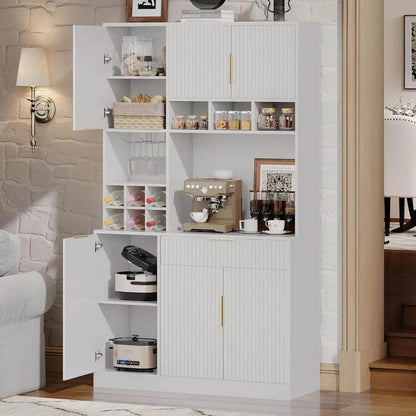 71” Kitchen Pantry Storage Cabinet - Loft&Timber