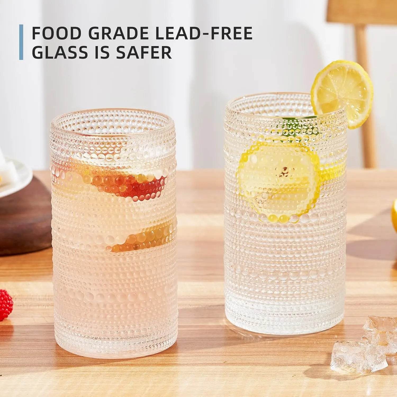 16oz Hobnail Drinking Glasses Set of 6 - Loft&Timber