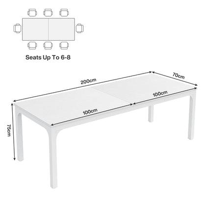 Tribesigns Dining Table for 6-8 People, 200cm - Loft&Timber