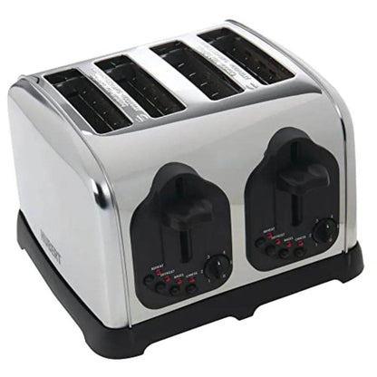4 Slot Toaster with Adjustable Browning Control and Durable Stainless