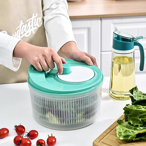 Salad Spinner Lettuce Greens Washer Dryer Drain Crisper Strainer for Washing Drying Leafy Vegetables Kitchen Accessories