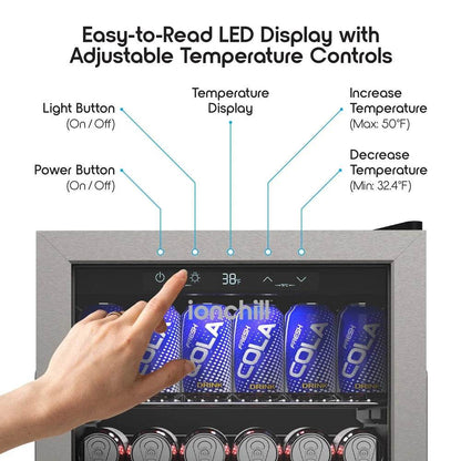 Compact Beverage Refrigerator 48 Can Mini Fridge - Loft&Timber