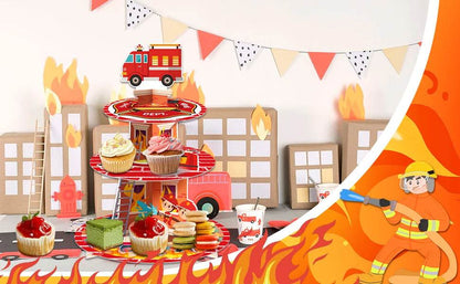 Firefighter Party Decoration Cupcake Stand - Loft&Timber