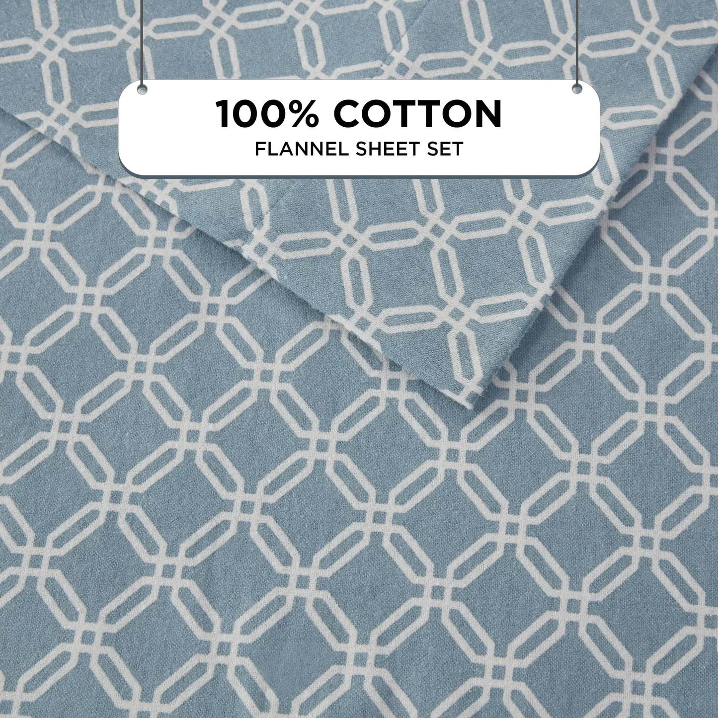 Queen Size Bed Sheets Set, 4-Piece Cozy Cotton Flannel Sheets Set Queen - Loft&Timber