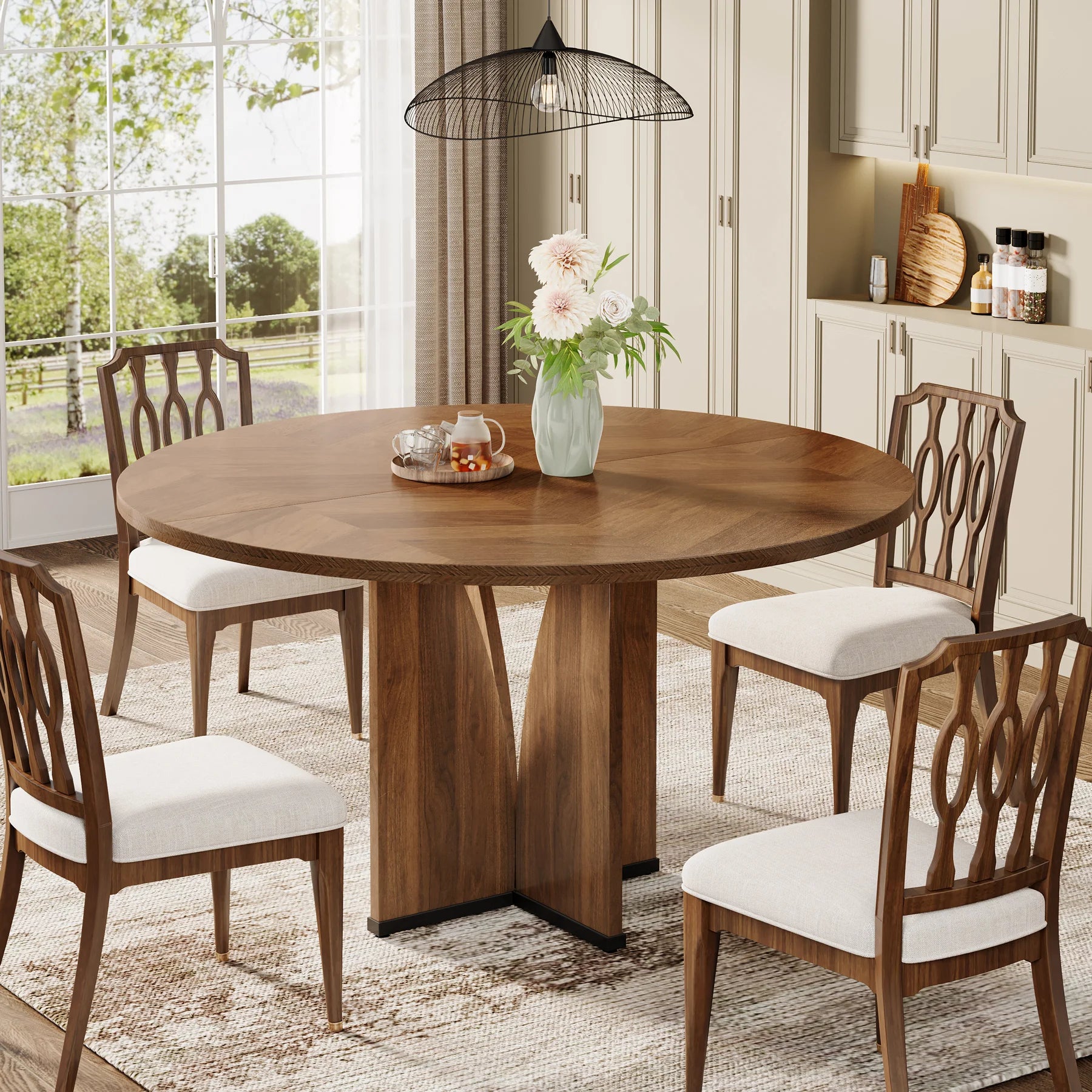 Tribesigns 39" Round Conference Table for 4 - Loft&Timber