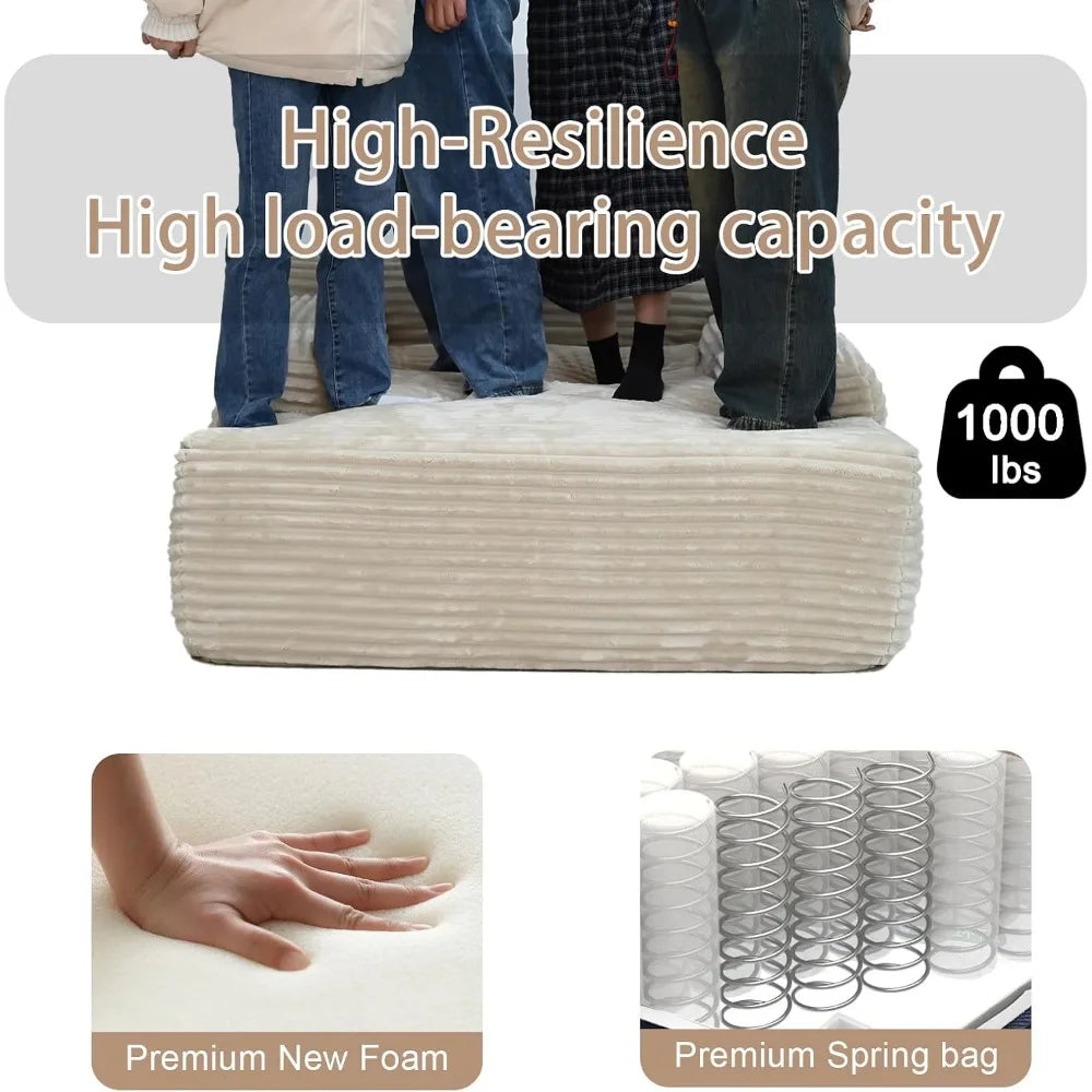 67" Oversized Chaise Lounge Reading Chair - Loft&Timber