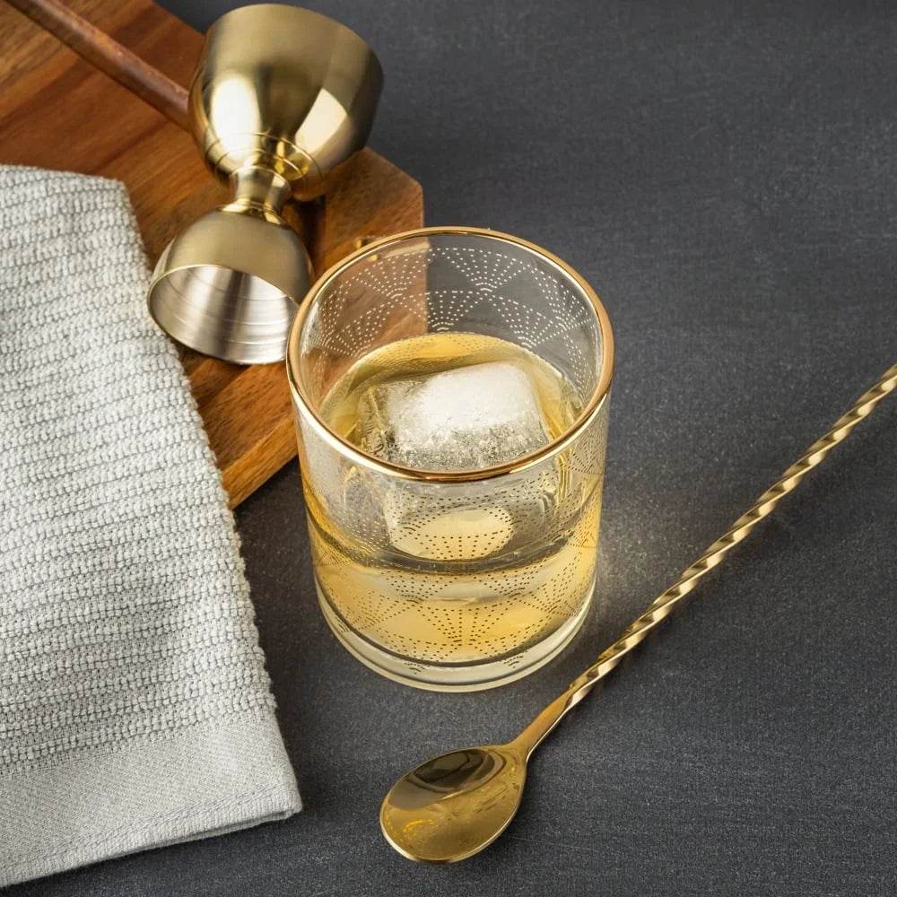 2 Pack Diamond Print Whiskey Rocks Glass - Loft&Timber