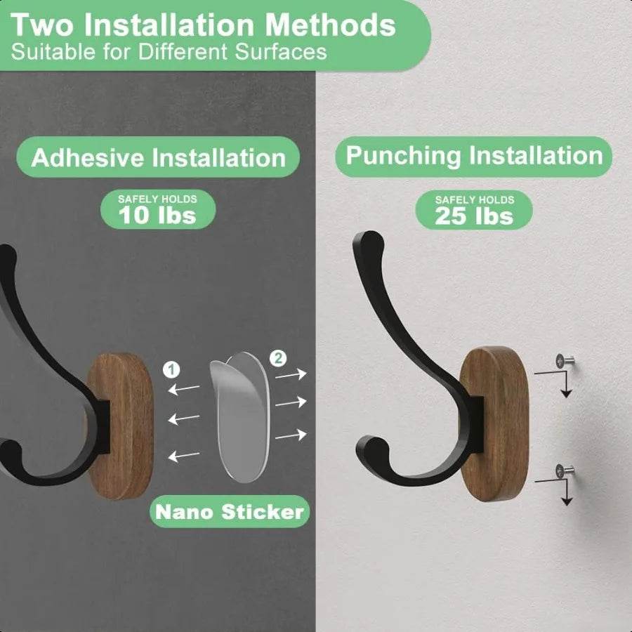 Key & Coat 4 Pack Wall Mount - Loft&Timber