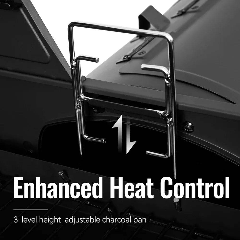 2-Burner Gas and Charcoal Combo Grill with Offset Smoker & Side Burner, 34,000 BTU Dual Fuel Grill, 1020 Sq. In. Cooking Area, I - Loft&Timber