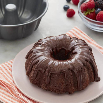 Premium 6 Inch Non Stick Steel Bundt Cake Fluted Tube Baking Pan - Loft&Timber