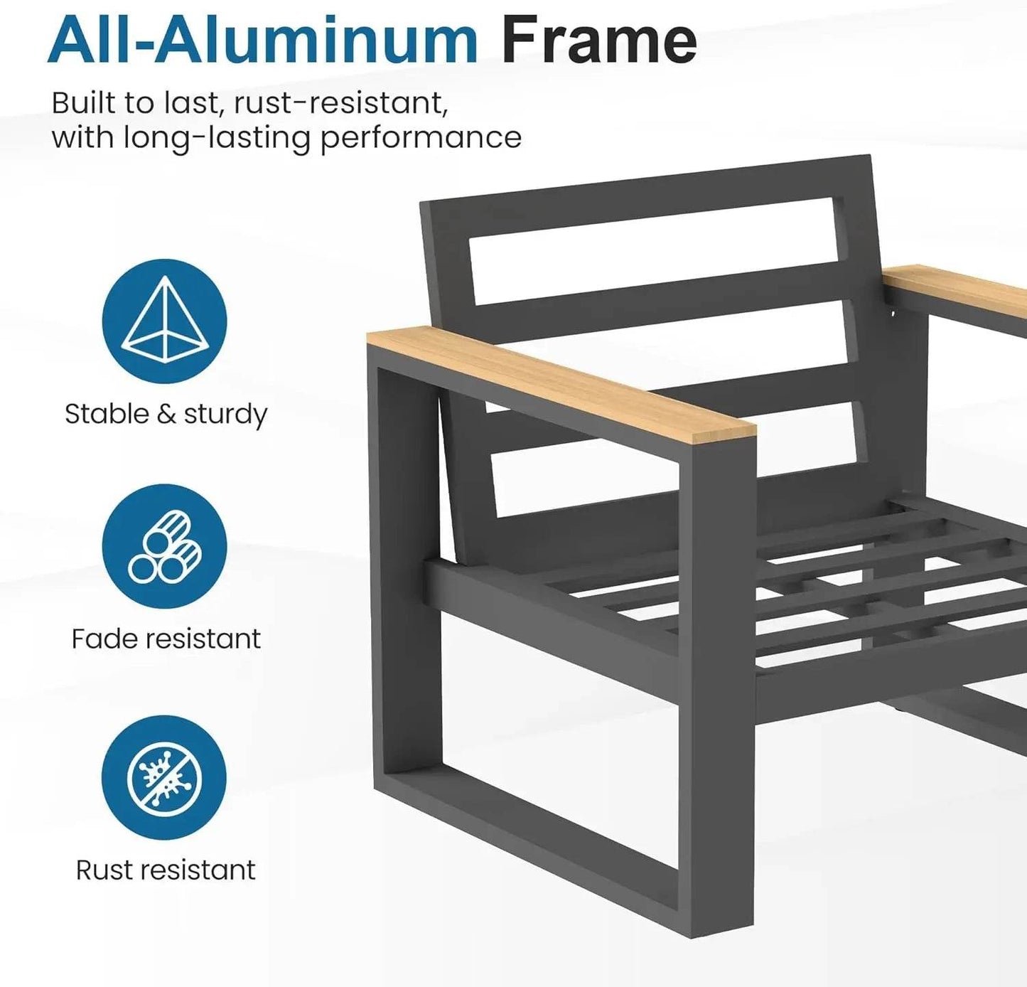 Aluminum Outdoor Patio Chairs 2 - Loft&Timber