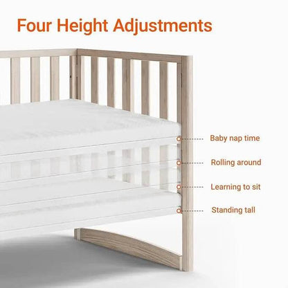 6-in-1 Mini Crib with Removable Wheels & Mattress - Loft&Timber