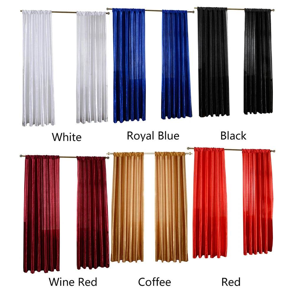 Modern Solid Satin Window Curtain - Loft&Timber