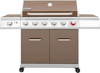 6-Burner Propane Gas Grill with Sear and Side Burners, 74,000 BTUs - Loft&Timber
