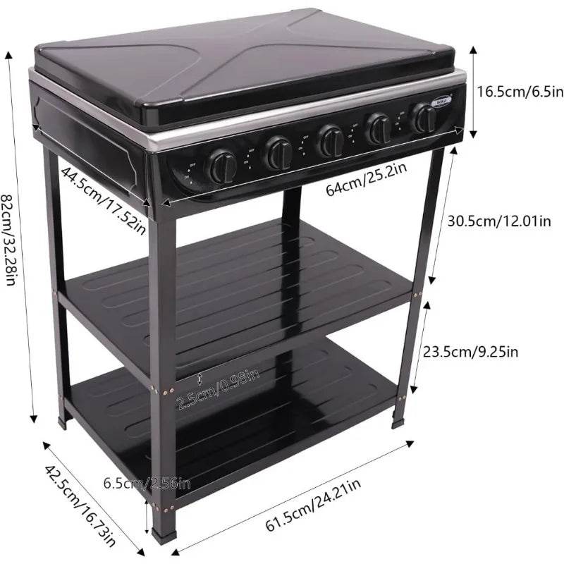 Natural Gas Stove Outdoor 5-Burner Stove - Loft&Timber