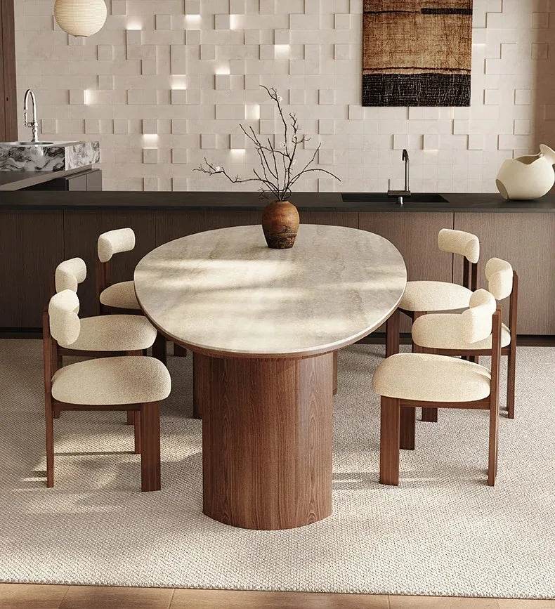 Center Dining Table Wood Table &/Or 6 Elegant Oval - Loft&Timber