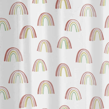 Eco-Friendly Waterproof Rainbow PEVA Shower Curtain Set with 12 Hooks - Loft&Timber