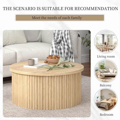 Lift Top Coffee Table with Storage 34.6'' - Loft&Timber