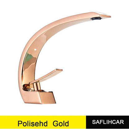 Polished Golden Bathroom Faucet - Loft&Timber
