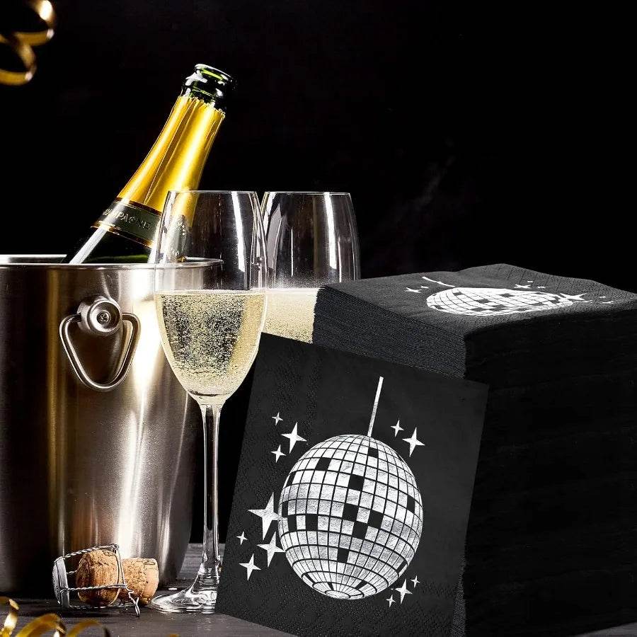 80 Pack Disco Cocktail napkins - Loft&Timber