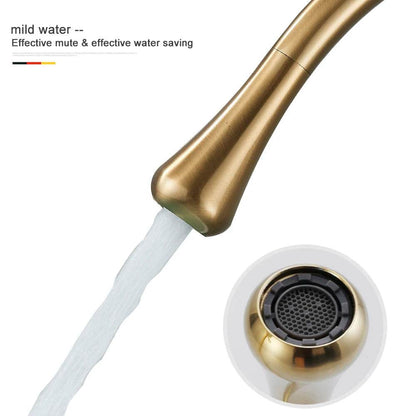 Brushed Gold Basin Faucet - Loft&Timber