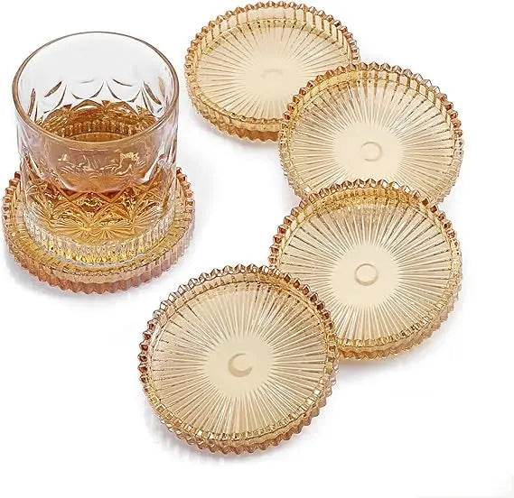 Modern Clear Coaster Set of 5 - Loft&Timber