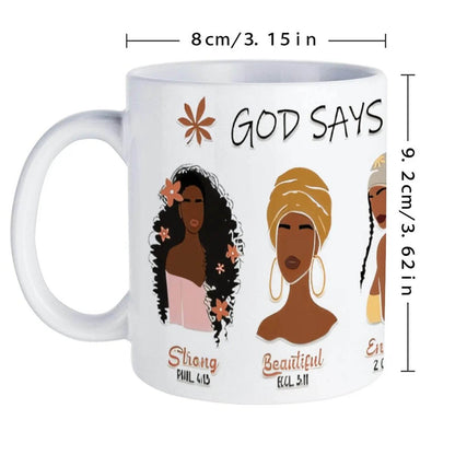 God Says You Are2 Teacup, 330ml Coffee Mugs - Loft&Timber