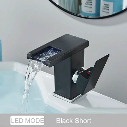 Luxury LED Color Changing Waterfall Basin Sink Faucet - Loft&Timber