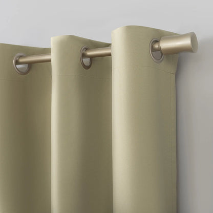Cyrus Thermal 100% Blackout Grommet Curtain Panel, 40"x96", Soft Gold