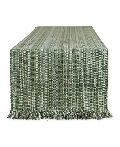 Variegated Fringe Table Runner, 13x108 Inches - Loft&Timber