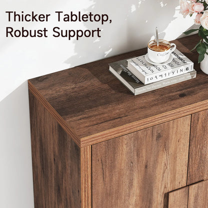 32" Sideboard Buffet Cabinet with Adjustable Shelfs - Loft&Timber