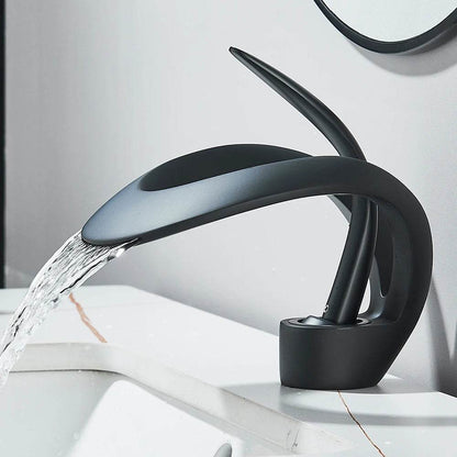 Solid Brass Waterfall Basin Faucet Single Handle - Loft&Timber