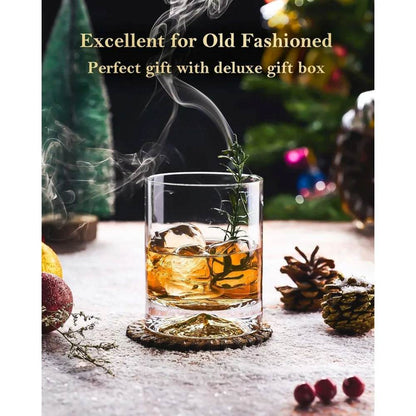 Hand Blown Crystal Double Old Fashioned Cocktail - Loft&Timber