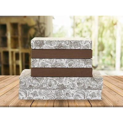 6 Piece Full Bed Sheet Set Polyester Paisley Taupe - Loft&Timber