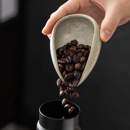 Ceramic Coffee Bean Dosing Cup Tray - Pottery Espresso Scoop for Precision Coffee Brewing - Loft&Timber