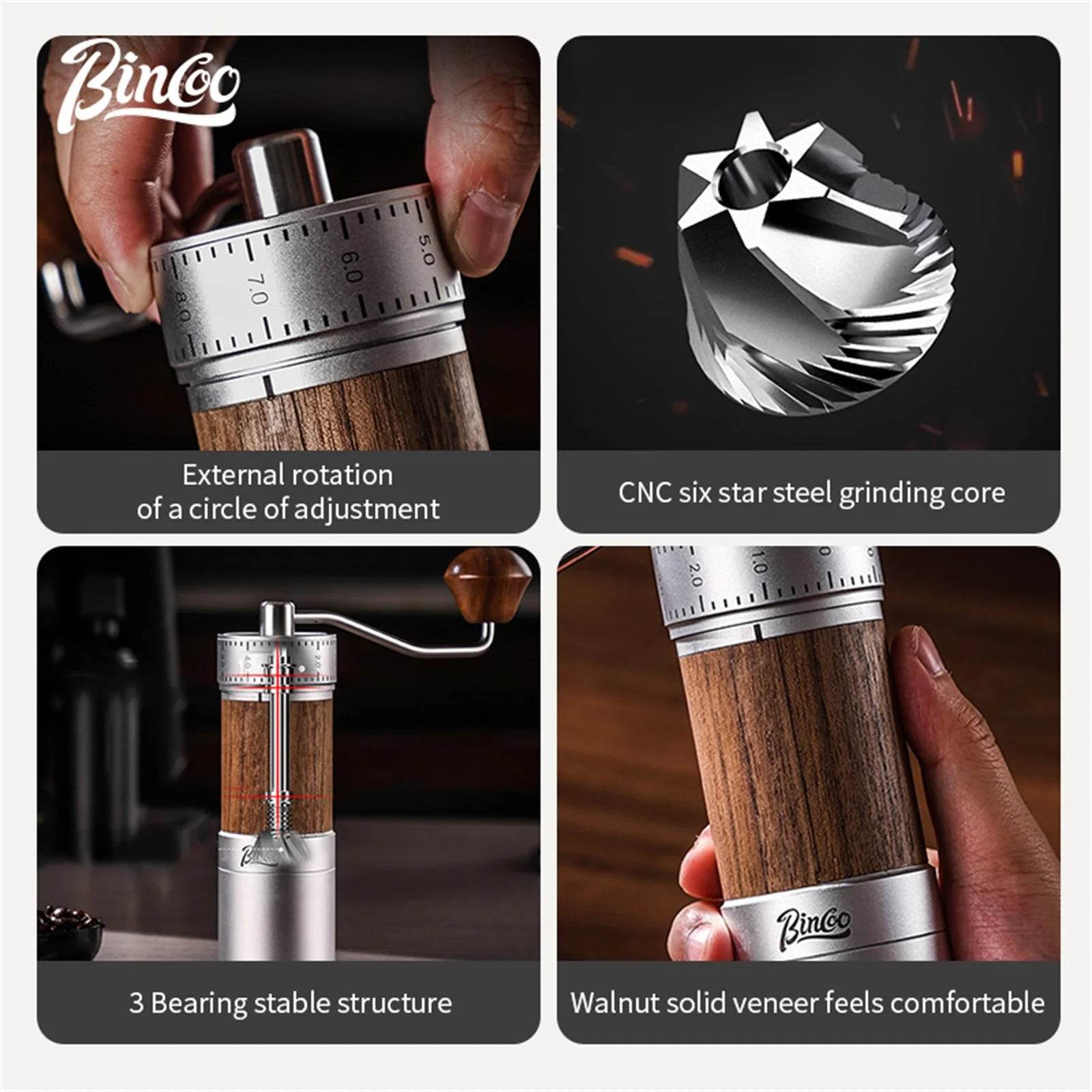 Bincoo Manual Coffee Grinder 38mm - Loft&Timber