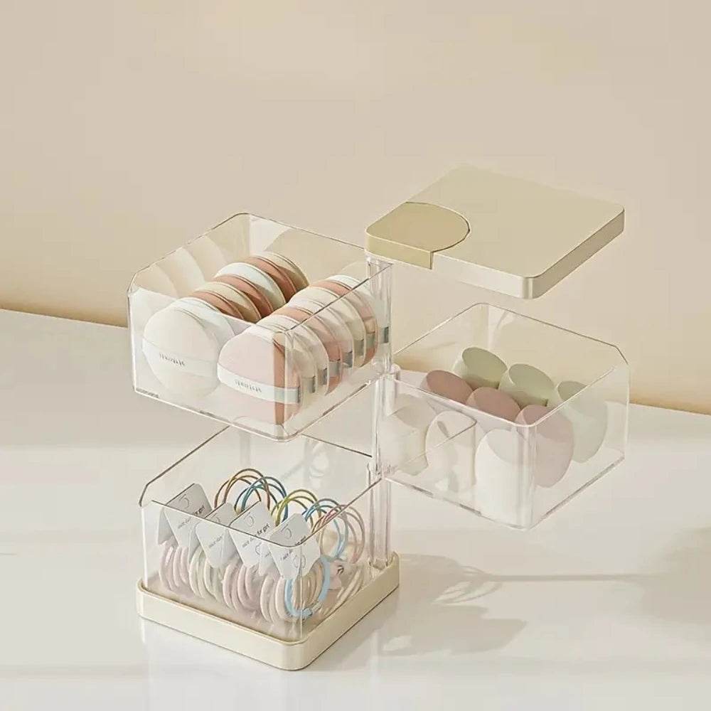360° Rotating Makeup Organizer, Dustproof Storage - Loft&Timber